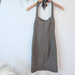 Athleta Green Sheath Halter Dress